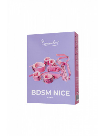 Набор для ролевых игр BDSM Nice розовый 7 предметов 213114