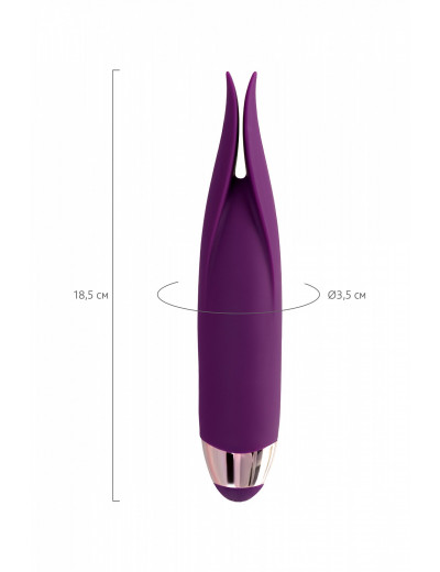 Вибростимулятор Leroina Flo 10 режимов фиолетовый 18,5 см 561022