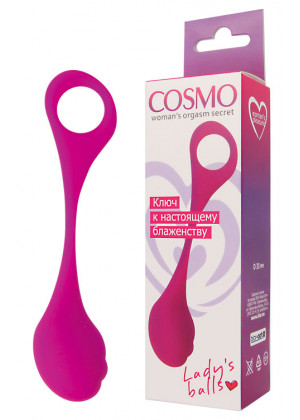 Вагинальный шарик Cosmo розовый 13 см CSM-23010