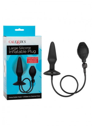 Анальная пробка-расширитель Silicone Inflatable Plug черная 14,5 см SE-0430-20-3