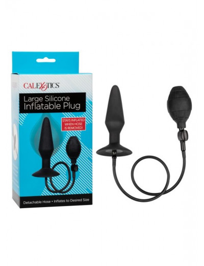 Анальная пробка-расширитель Silicone Inflatable Plug черная 14,5 см SE-0430-20-3