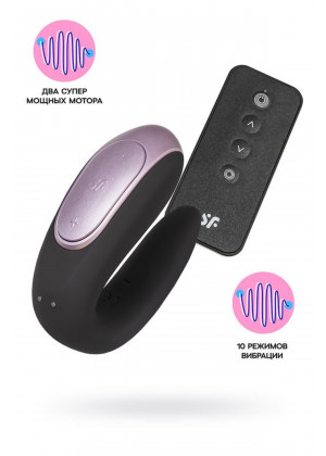 Многофункциональный смарт-вибратор для пар Satisfyer Double Fun черный (блистер) 4001692BLK\БЛ