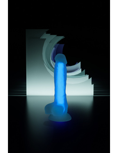 Фаллоимитатор светящийся в темноте Beyond by Toyfa синий 16,5 см 872002