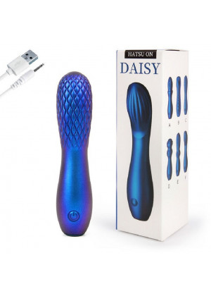 Минивибратор перезаряжаемый Daisy синий 14 см DSY-50001C