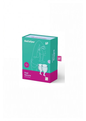 Набор менструальных чаш Satisfyer Feel secure Menstrual Cup голубой 2 шт J1766-3