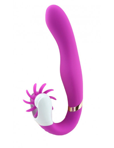 Вибратор с клиторальным стимулятором Dave Vibrator Д258