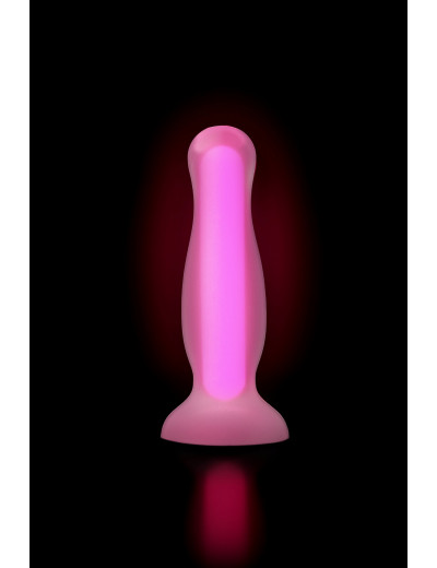 Анальная втулка светящаяся в темноте Cain Glow розовая 10 см 690118