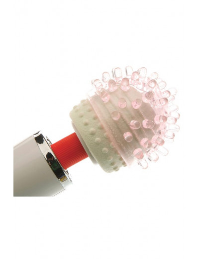 Насадка для вибромассажера Hitachi Dots с усиками розовая Д0515