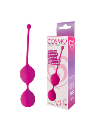 Вагинальные шарики Cosmo розовые 16 см CSM-23007-16