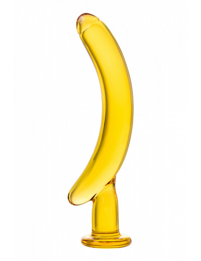 Фаллоимитатор стеклянный желтый банан 16,5 912123