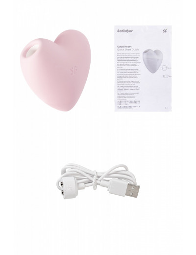 Вакуум-волновой бесконтактный стимулятор клитора Satisfyer Cutie Heart розовый J2018-276-1