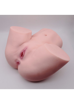Мастурбатор реалистичный вагина и анус телесный 32 см DP-02659