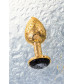 Анальная втулка с кристаллом Medium Gold черный 8 см 712006