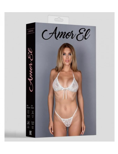 Комплект открытый Amor El белый S/M AME-3014WHT(S/M)