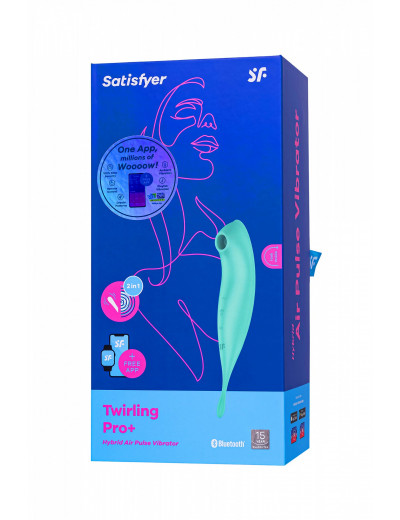 Вакуум-волновой бесконтактный стимулятор клитора Satisfyer Twirling Pro зеленый J2018-305-2