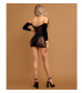 Платье с длинным рукавом и стразами Le Frivole черный S/XXL 06738(S/XXL)