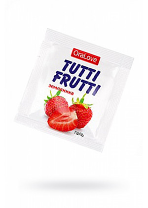 Съедобная гель-смазка Tutti-Frutti со вкусом земляники 4 г 30008