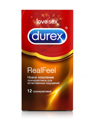 Презервативы Durex Real Feel максимально естественные ощущения 12 шт Durex 12 Real Feel