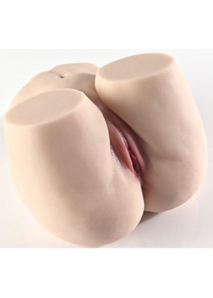 Мастурбатор реалистичный вагина и анус телесный 20 см DP-005(s)