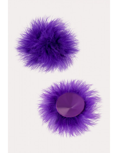Пэстисы Erolanta Lingerie Collection круглые с пухом фиолетовые 790035