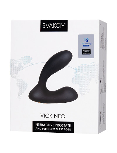 Стимулятор простаты Svakom Vick Neo чёрный 9.2 см SPM-03D