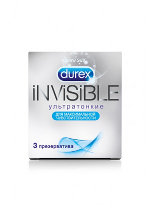 Презервативы Durex invisible ультратонкие 3 шт Durex 3 Invisible