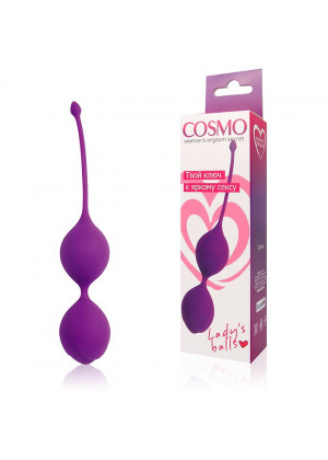 Вагинальные шарики Cosmo фиолетовые 17 см CSM-23008