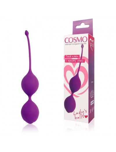 Вагинальные шарики Cosmo фиолетовые 17 см CSM-23008