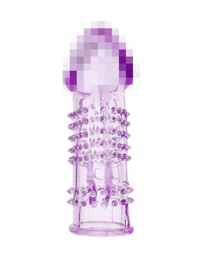 Насадка на пенис гелевая фиолетовая 13 см 818017-4