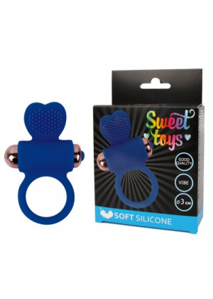 Виброкольцо Sweet toys синее D 3 см ST-40133-2