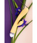Вибратор с клиторальным стимулятором Flovetta Iris желтый 22 см 457701