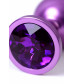 Анальная втулка фиолетовая с фиолетовым кристаллом Medium 8,2 см 717008-44