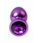 Анальная втулка фиолетовая с фиолетовым кристаллом Medium 8,2 см 717008-44