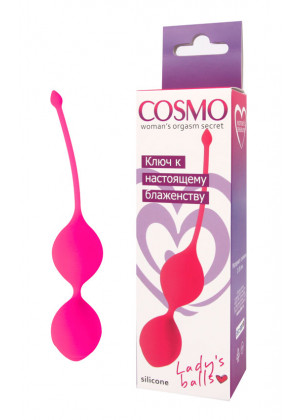 Вагинальные шарики Cosmo розовые 20 см CSM-23002-25