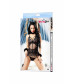 Комплект Candy Girl Kati: корсет, трусики, чокер, ободок-ушки, наручники черный OS 840061