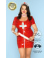 Костюм медсестры Candy Girl: платье, чокер, головной убор красный 2XL 841071-RED-2XL
