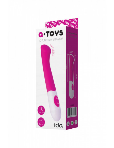 Вибратор розовый A-toys Ida 19 см 765007