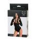 Боди Glossy Alessia из материала Wetlook на молнии черное XL 955024-XL