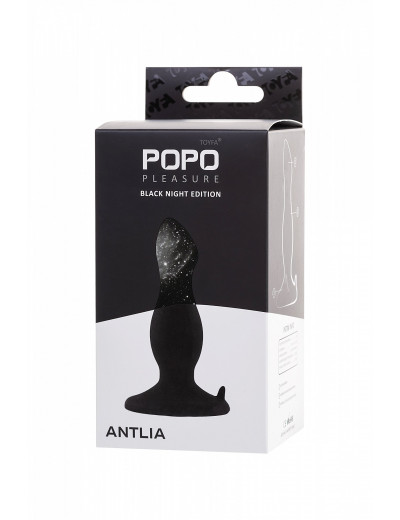 Анальная втулка Popo Pleasure Antlia черная 10,5 см 731423