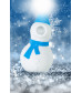 Вакуум-волновой стимулятор клитора JOS Christma белый с синим шарфом 9,4 см 782039
