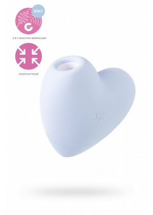 Вакуум-волновой бесконтактный стимулятор клитора Satisfyer Cutie Heart голубой J2018-276-2