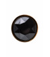Анальная втулка с кристаллом Small Gold черный 7 см 690122
