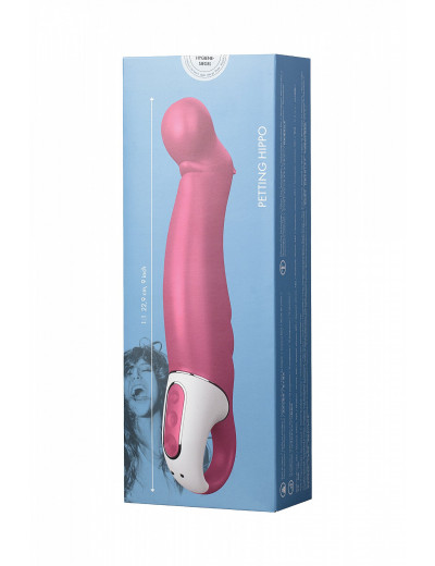 Вибратор Satisfyer Vibes Petting Hippo силикон розовый 22,9 см EE73-874-1017