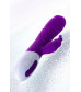 Вибратор c клиторальным стимулятором и с пульсирующими шариками фиолетовый 21,5 см 783001