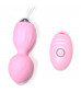 Вагинальные шарики с вибрацией и пультом Ada розовые  Д57