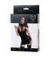 Эротическое платье с чокером Glossy Ivy из материала Wetlook черное XL 955029-XL