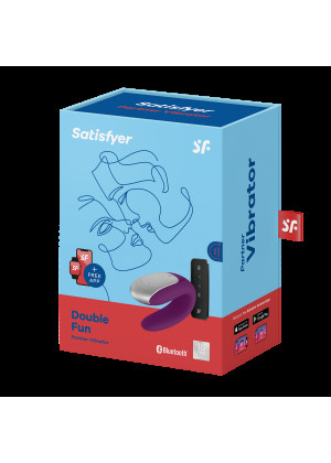 Многофункциональный стимулятор для пар Satisfyer Partner Double Fun, силикон, фиолетовый, 18 см 4002460PUR