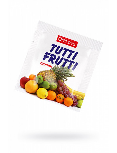 Съедобная гель-смазка Tutti-Frutti со вкусом экзотических фруктов 4 г  30006t