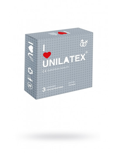 Презервативы Unilatex Dotted с точками №3 3017