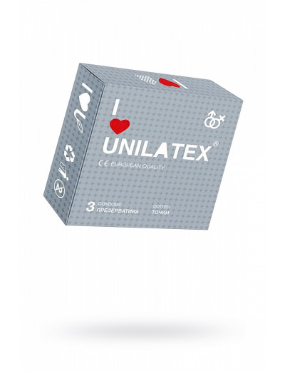 Презервативы Unilatex Dotted с точками №3 3017